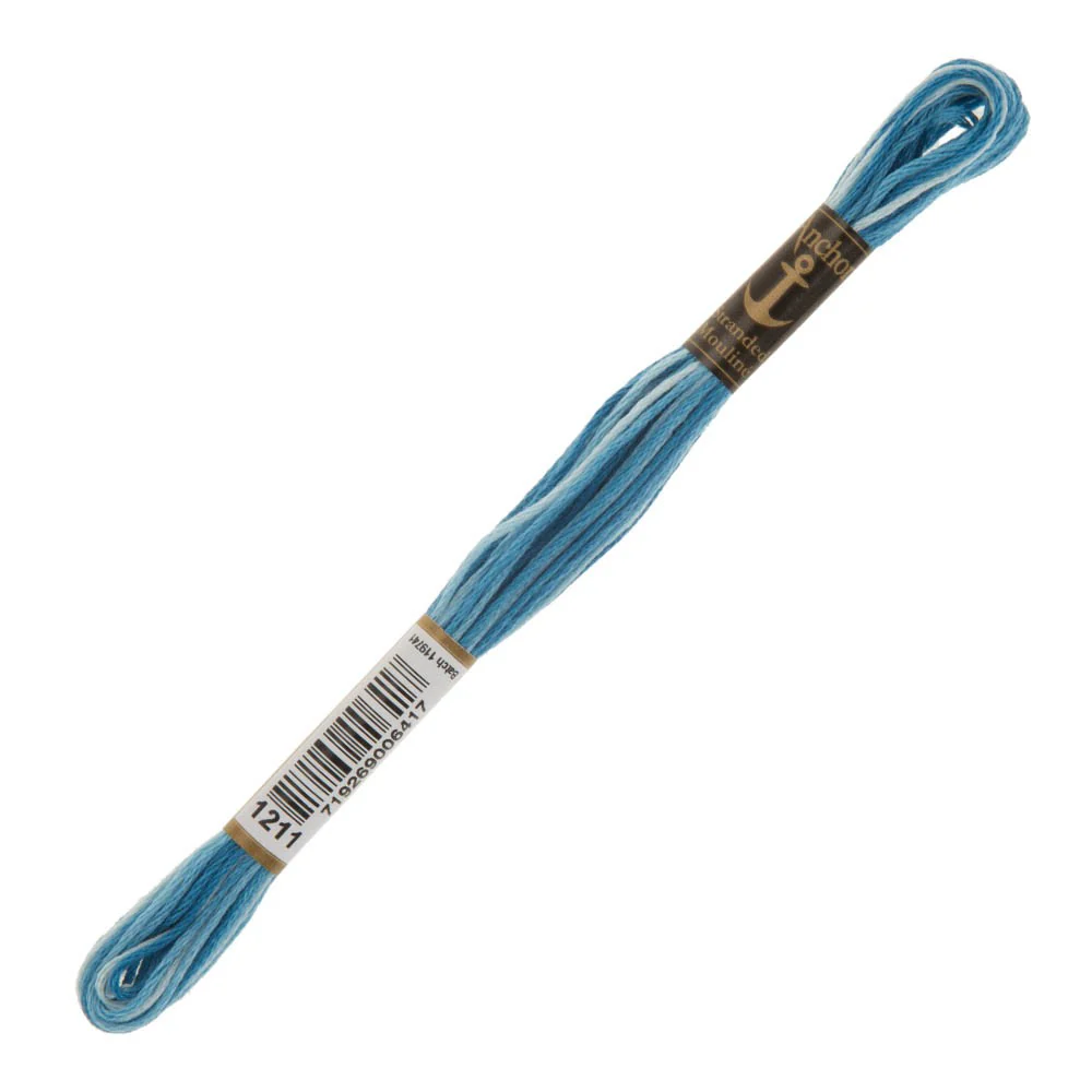 Anchor Stranded Mouline Embroidery Thread, 8m, Variegated  - 1211