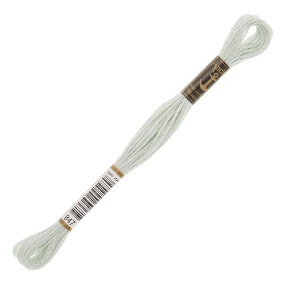 Anchor Stranded Mouline Embroidery Thread, 8m, White - 0847