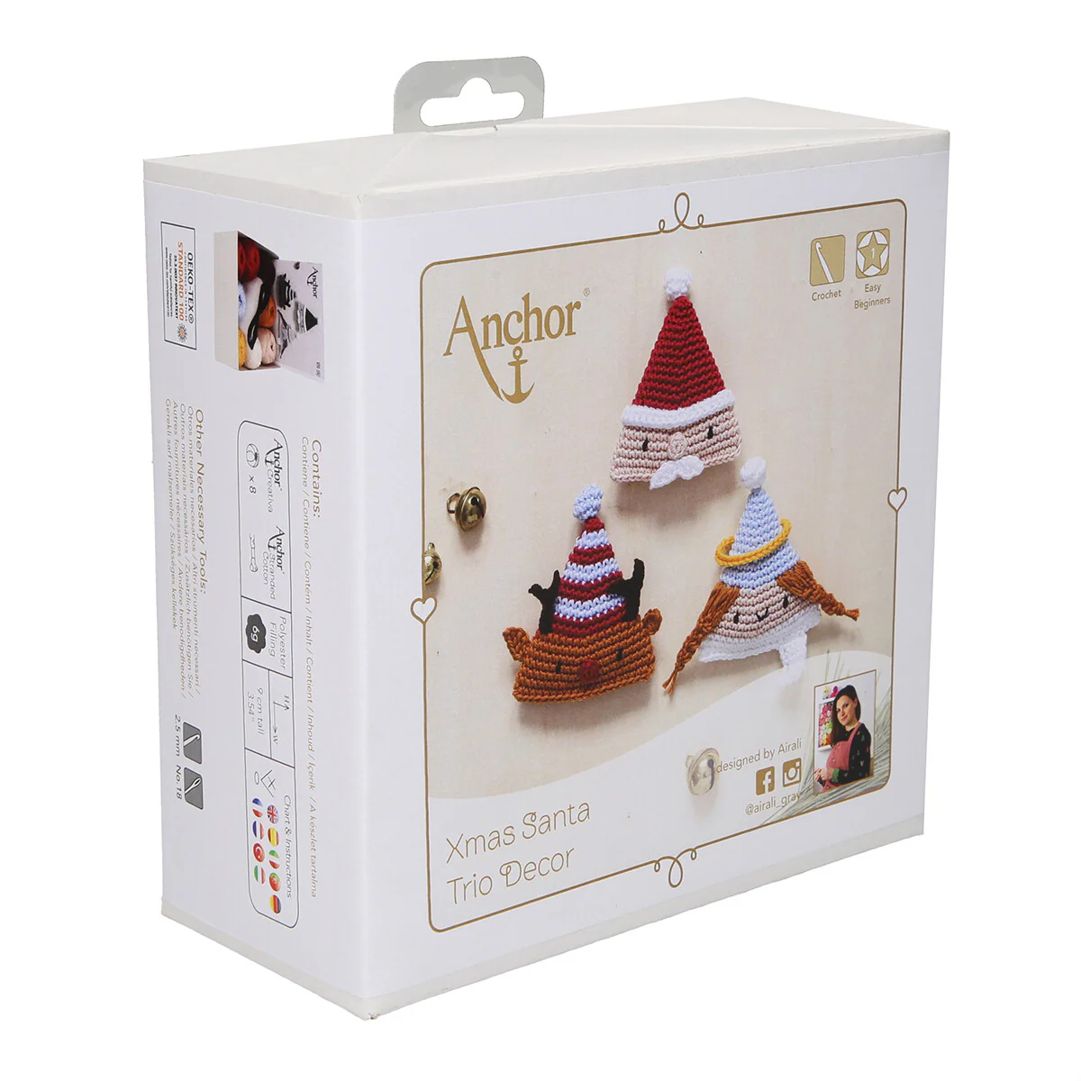Anchor Xmas Santa Trio Decor Amigurumi Set - A28C005-09061 - Image 3