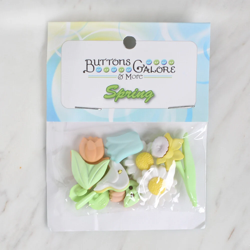 Buttons & Galore Decorative Baby Button, Flower Patch - Image 2