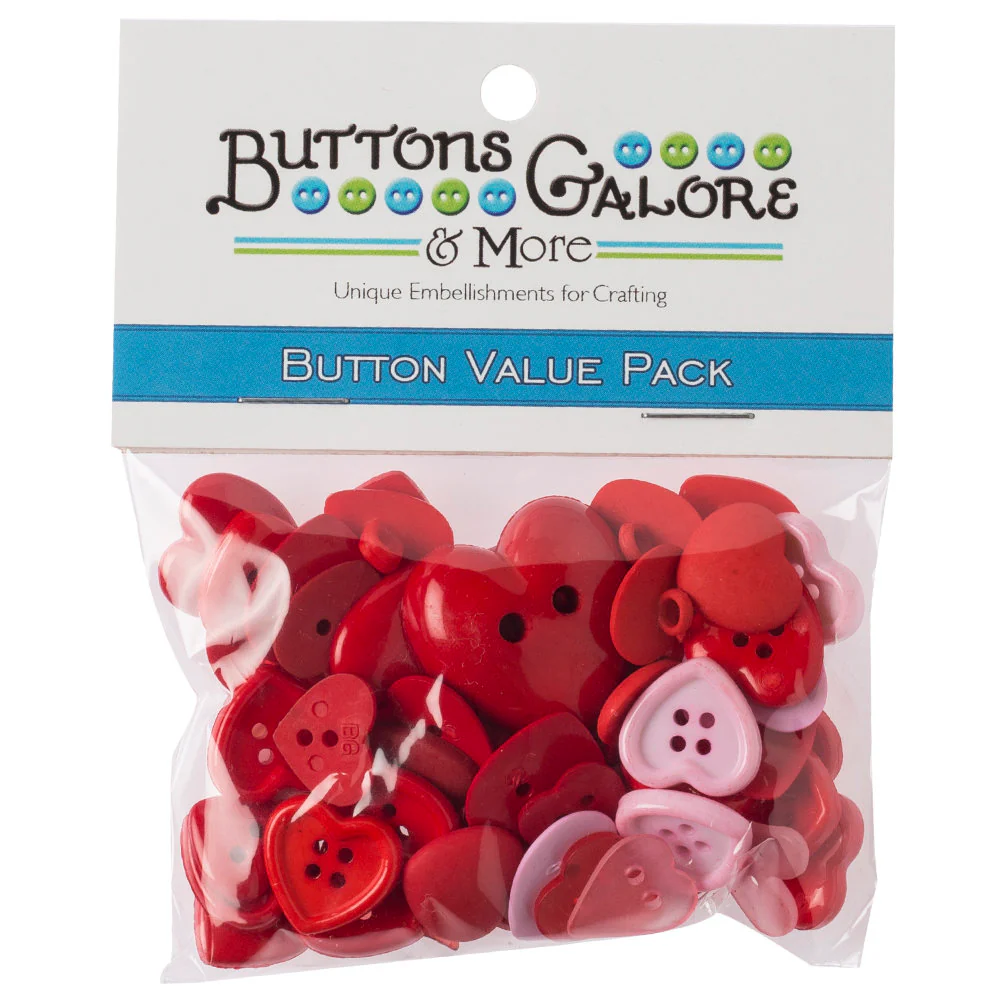Buttons & Galore Decorative Baby Button, Heart - Image 2