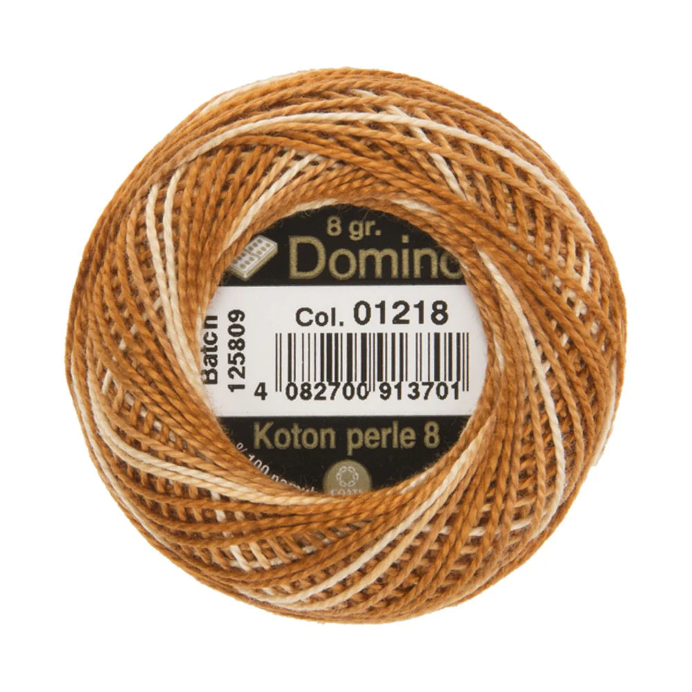 Domino Cotton Perle Size 8 Embroidery Thread (8 g), Variegated - 4598008-01218