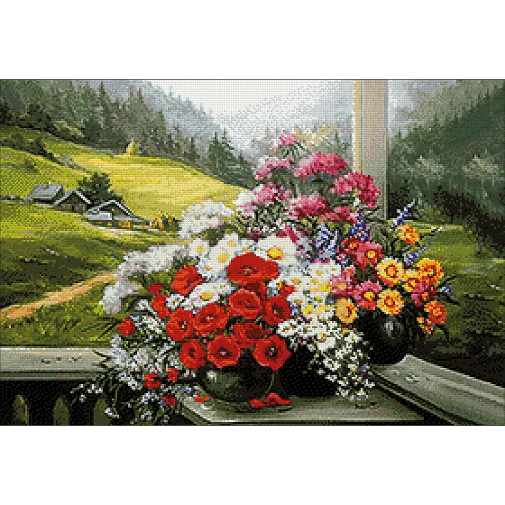 Collection D Art Alpine Bouquet 70x48 Mosaic Kit - DE677