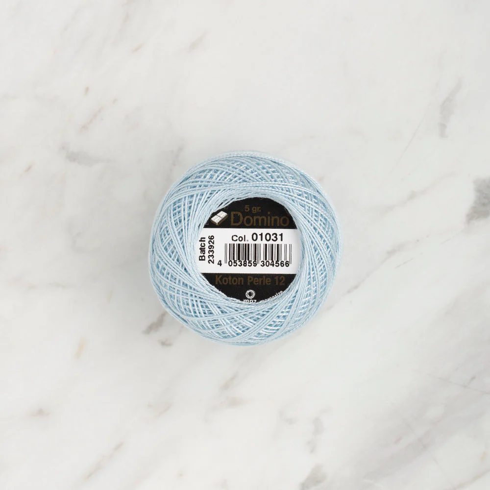 Domino Cotton Perle Size 12 Embroidery Thread (5 g), Baby Blue - 4590012-01031 - Image 2