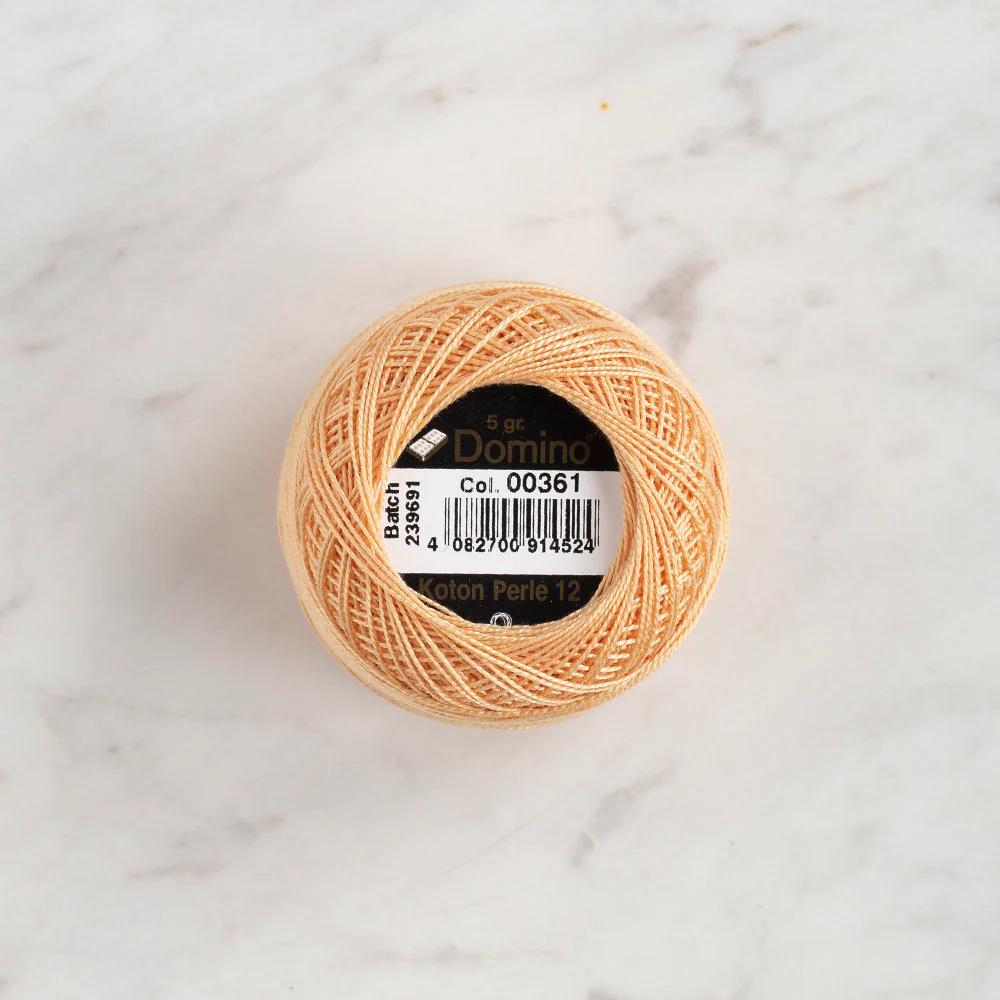 Domino Cotton Perle Size 12 Embroidery Thread (5 g), Beige - 4590012-361 - Image 2