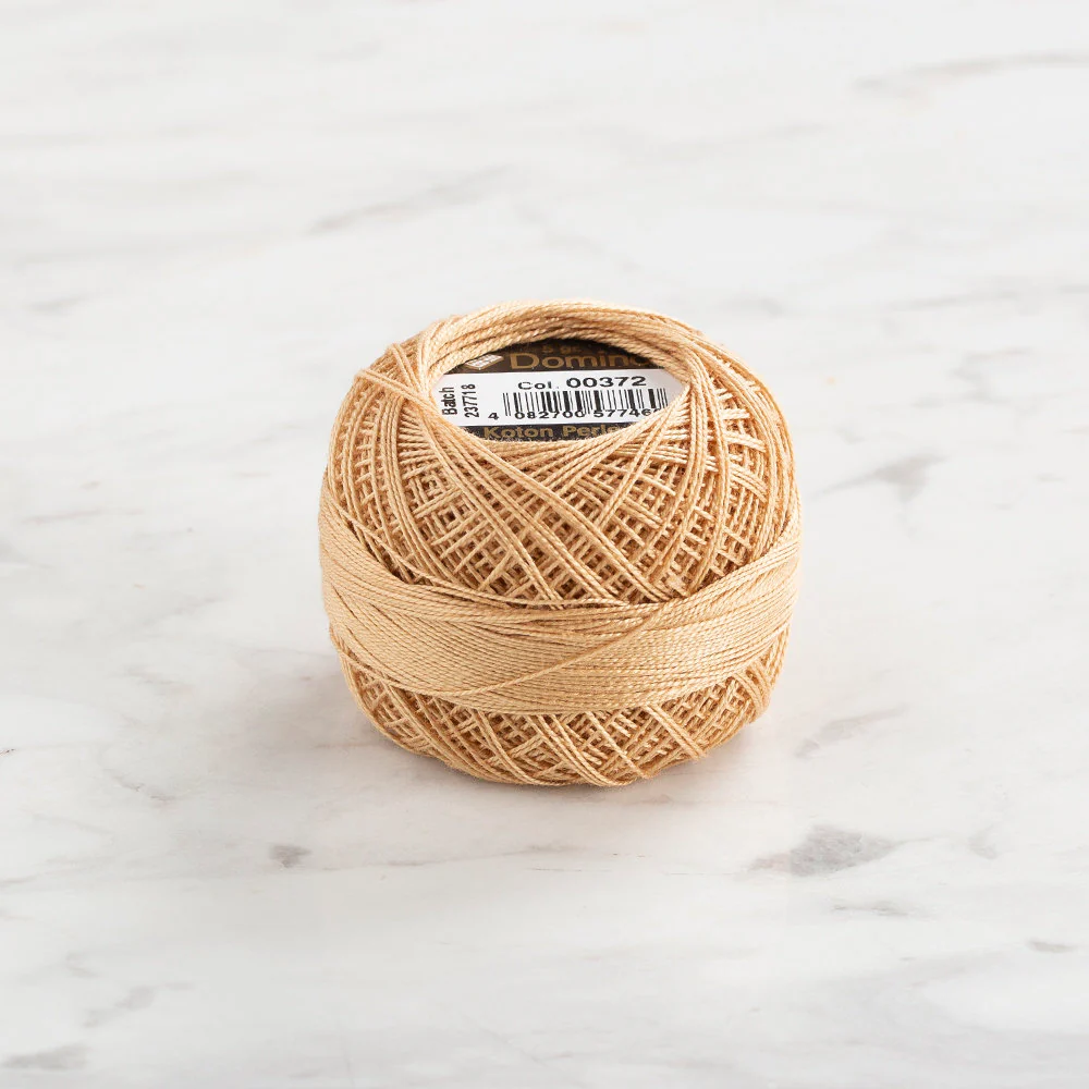 Domino Cotton Perle Size 12 Embroidery Thread (5 g), Beige - 4590012-372