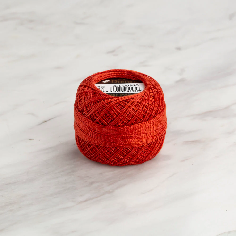 Domino Cotton Perle Size 12 Embroidery Thread (5 g), Brick - 4590012-00340