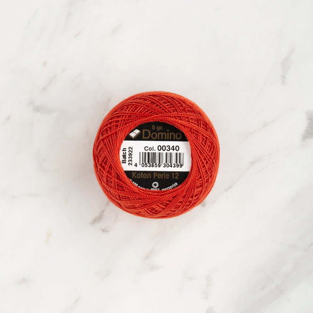 Domino Cotton Perle Size 12 Embroidery Thread (5 g), Brick - 4590012-00340 - Image 2