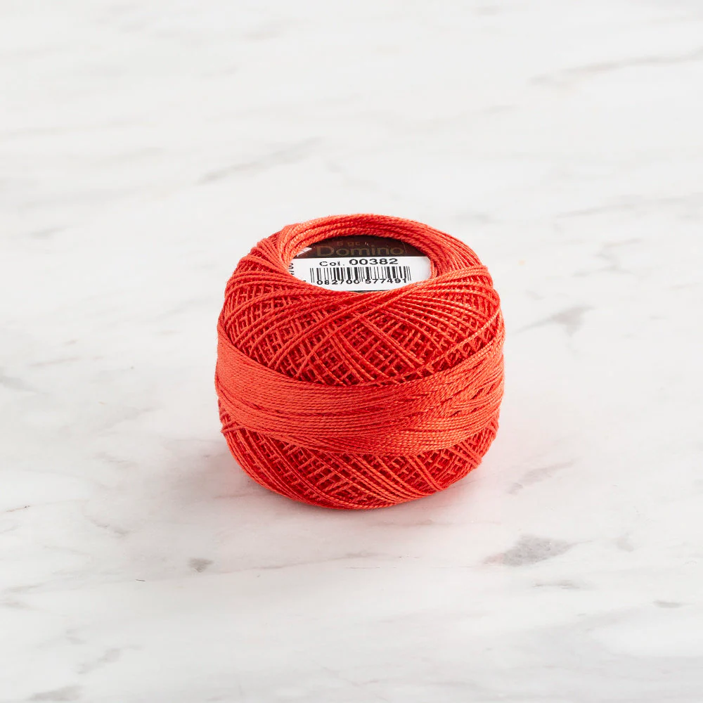 Domino Cotton Perle Size 12 Embroidery Thread (5 g), Brick Color - 4590012-382