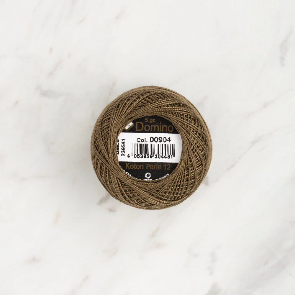 Domino Cotton Perle Size 12 Embroidery Thread (5 g), Brown - 4590012-00904 - Image 2