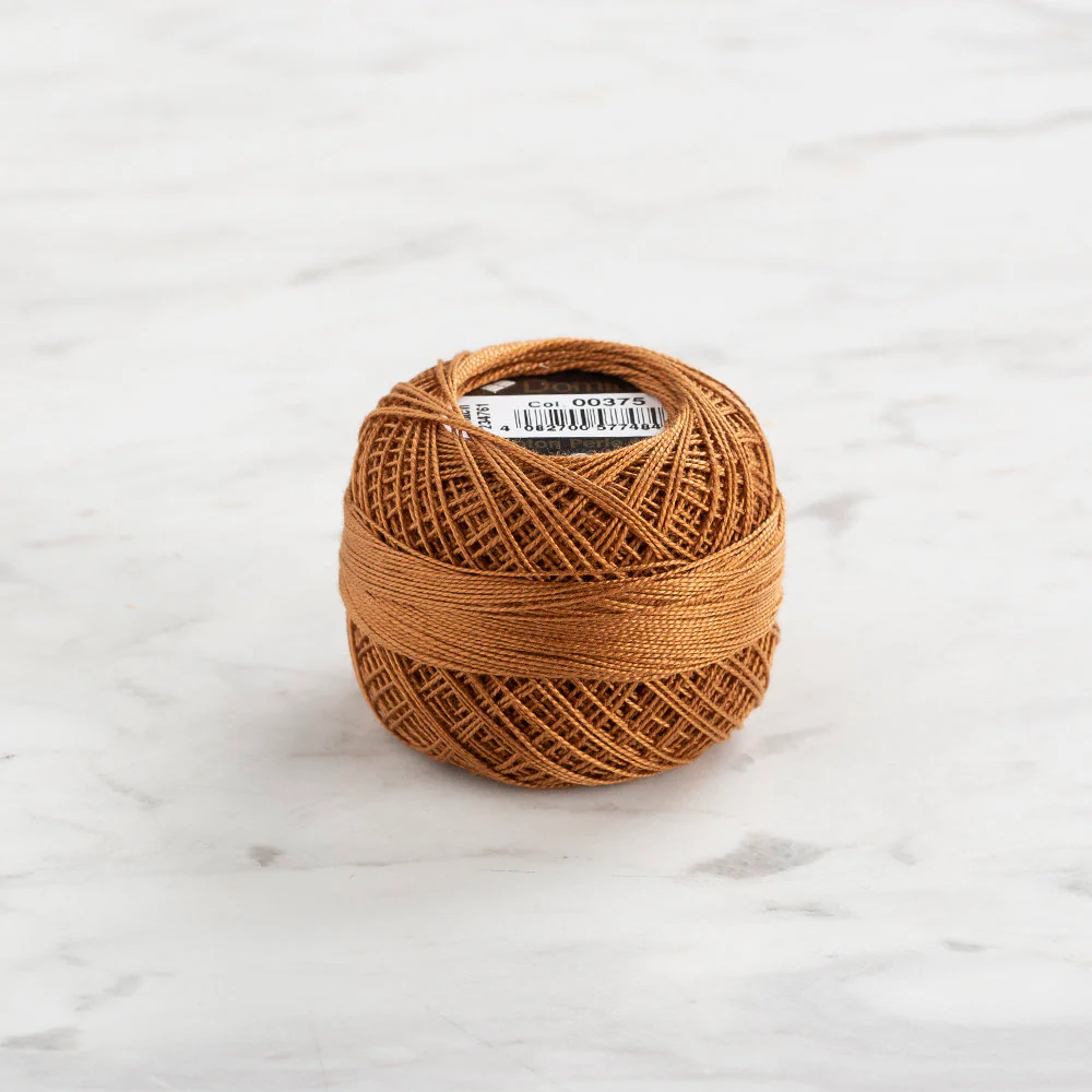 Domino Cotton Perle Size 12 Embroidery Thread (5 g), Brown - 4590012-375