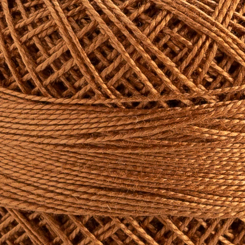 Domino Cotton Perle Size 12 Embroidery Thread (5 g), Brown - 4590012-375 - Image 3