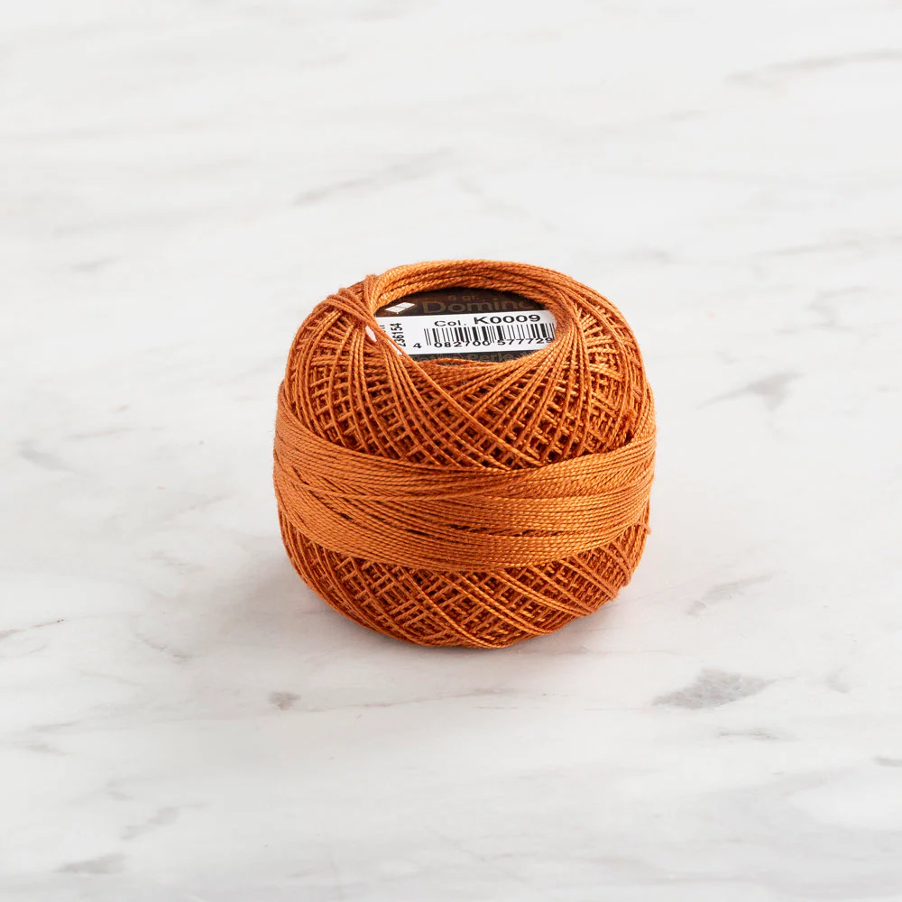 Domino Cotton Perle Size 12 Embroidery Thread (5 g), Brown - 4590012-K0009
