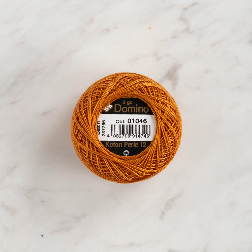 Domino Cotton Perle Size 12 Embroidery Thread (5 g), Brown - 4590012-K01046 - Image 2