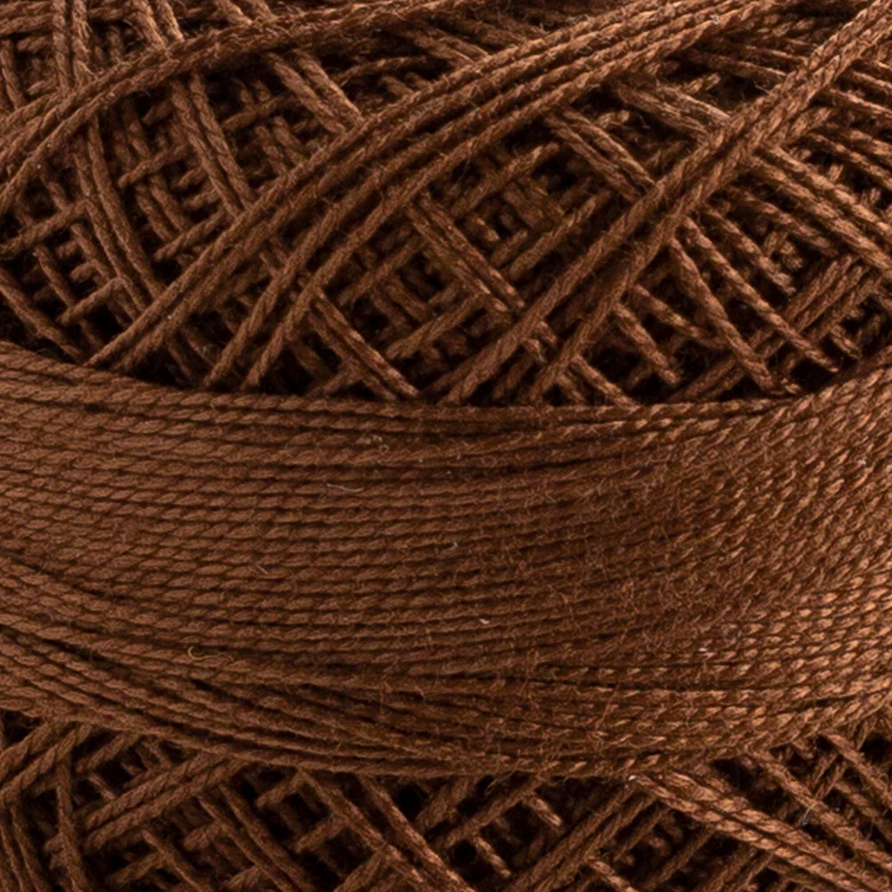 Domino Cotton Perle Size 12 Embroidery Thread (5 g), Brown - 4590012-K0138 - Image 3