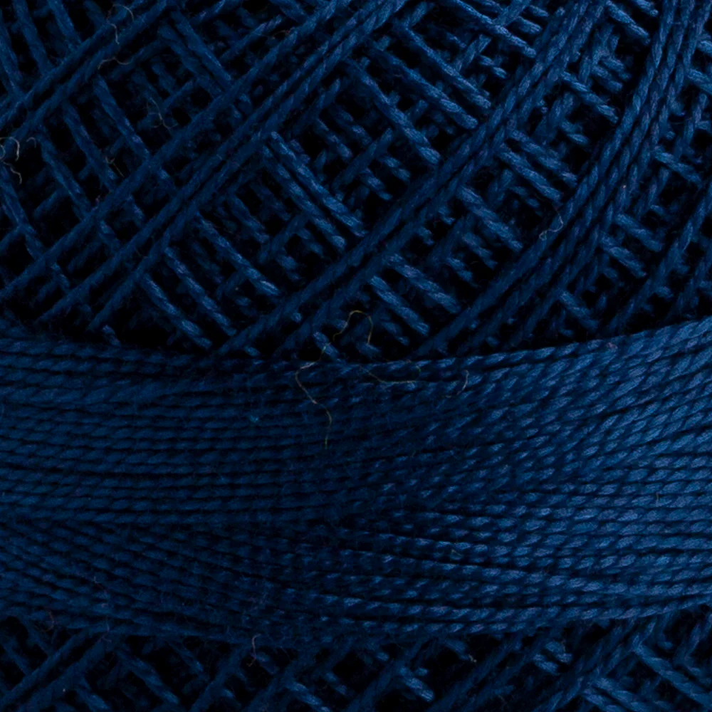Domino Cotton Perle Size 12 Embroidery Thread (5 g), Dark Blue - 4590012-00150 - Image 3