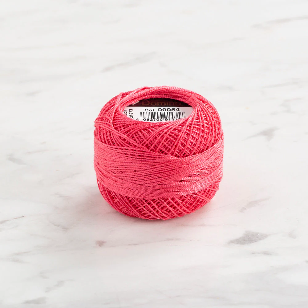 Domino Cotton Perle Size 12 Embroidery Thread (5 g), Dark Pink - 4590012-54