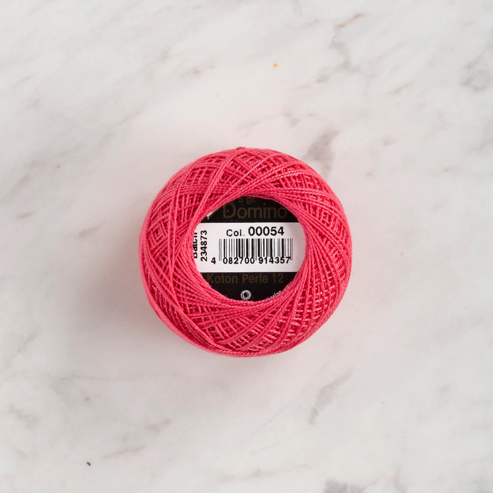 Domino Cotton Perle Size 12 Embroidery Thread (5 g), Dark Pink - 4590012-54 - Image 2