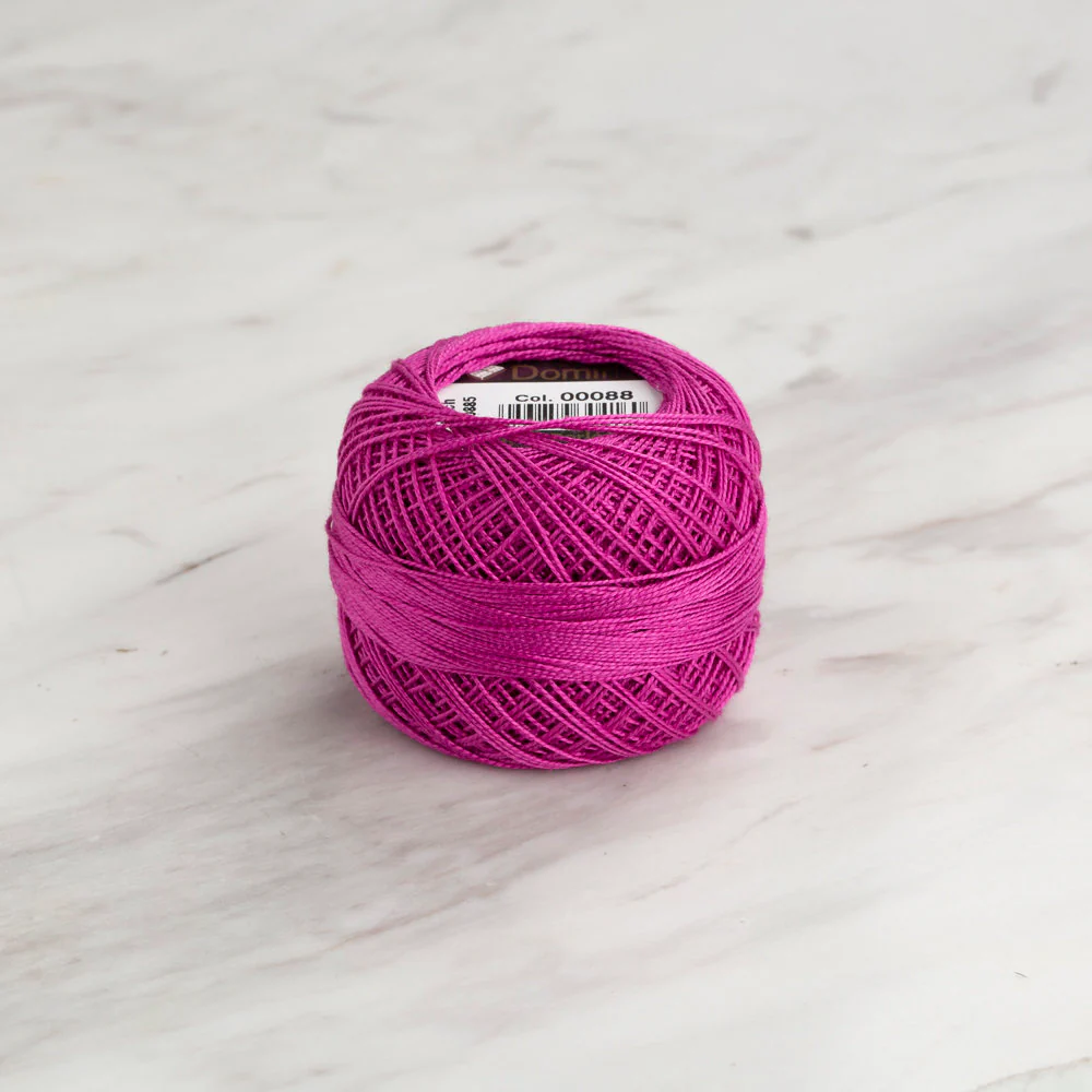 Domino Cotton Perle Size 12 Embroidery Thread (5 g),Pink  - 4590012-00088