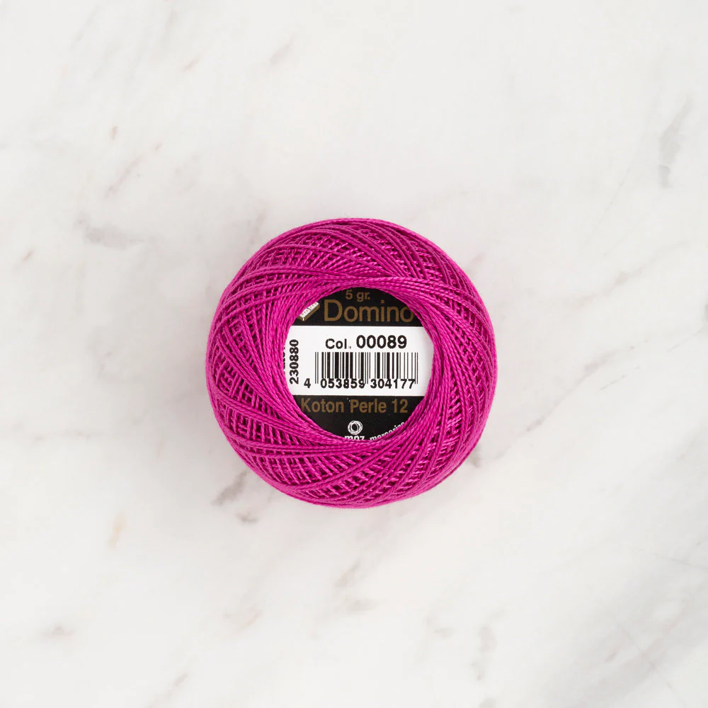 Domino Cotton Perle Size 12 Embroidery Thread (5 g), Pink - 4590012-00089 - Image 2