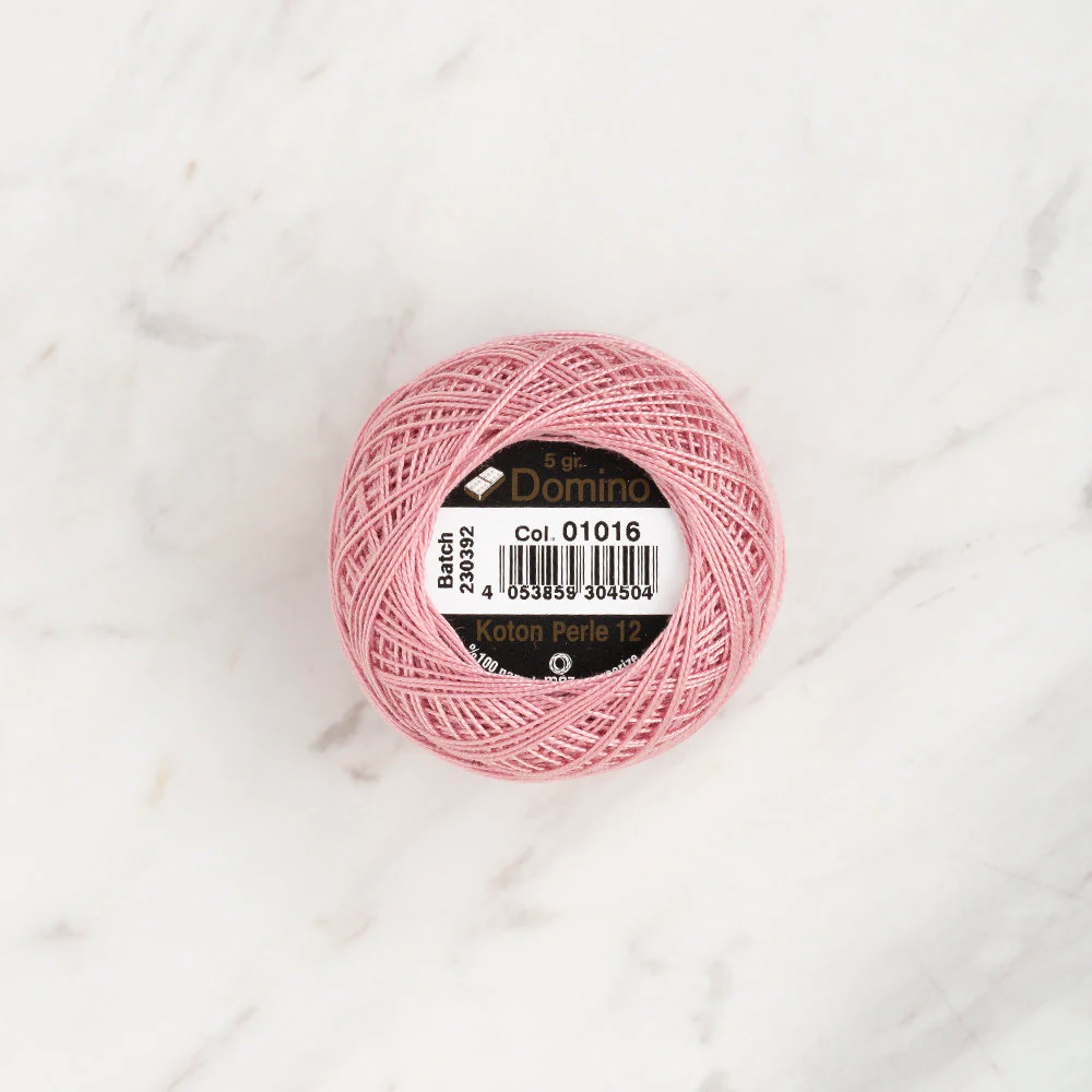Domino Cotton Perle Size 12 Embroidery Thread (5 g), Dusty Rose - 4590012-01016 - Image 2