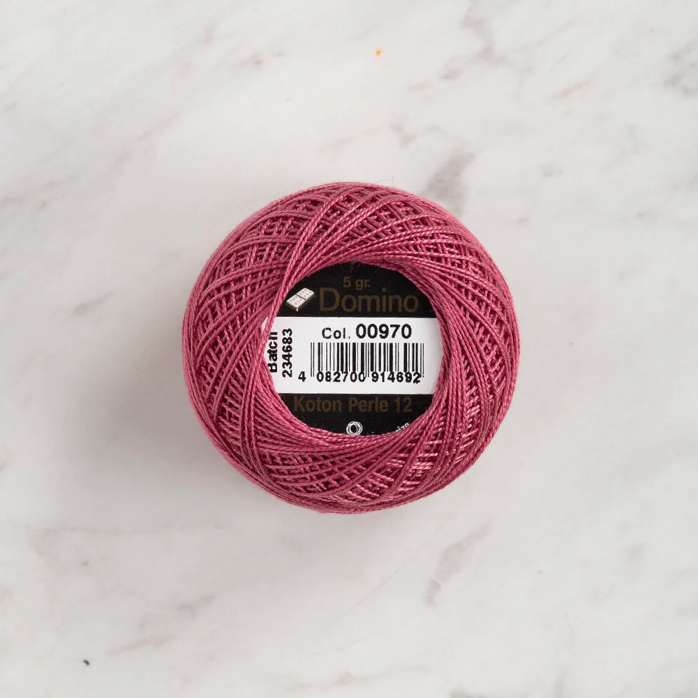 Domino Cotton Perle Size 12 Embroidery Thread (5 g), Dusty Rose - 4590012-970 - Image 2