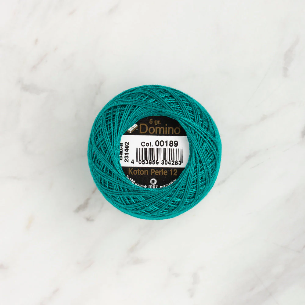 Domino Cotton Perle Size 12 Embroidery Thread (5 g), Green - 4590012-00189 - Image 2
