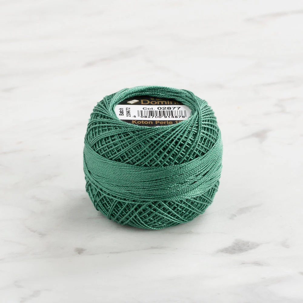 Domino Cotton Perle Size 12 Embroidery Thread (5 g), Green - 4590012-2877