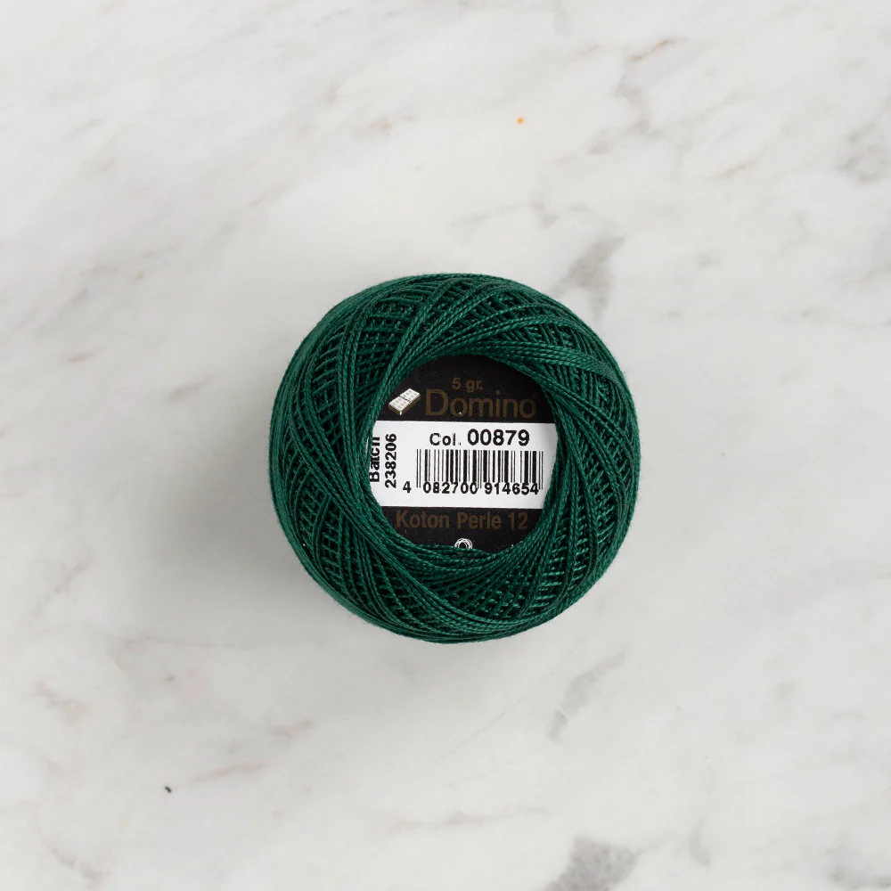 Domino Cotton Perle Size 12 Embroidery Thread (5 g), Green - 4590012-879 - Image 2
