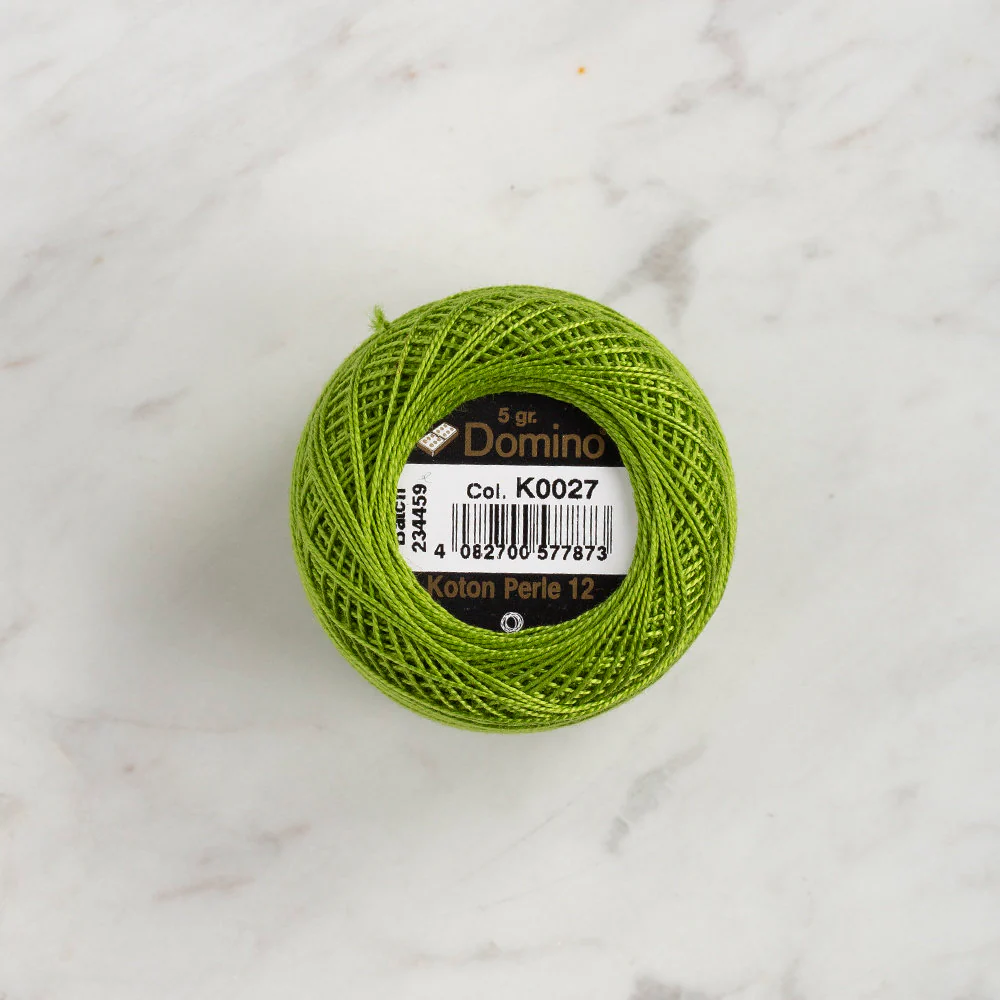 Domino Cotton Perle Size 12 Embroidery Thread (5 g), Green - 4590012-K0027 - Image 2