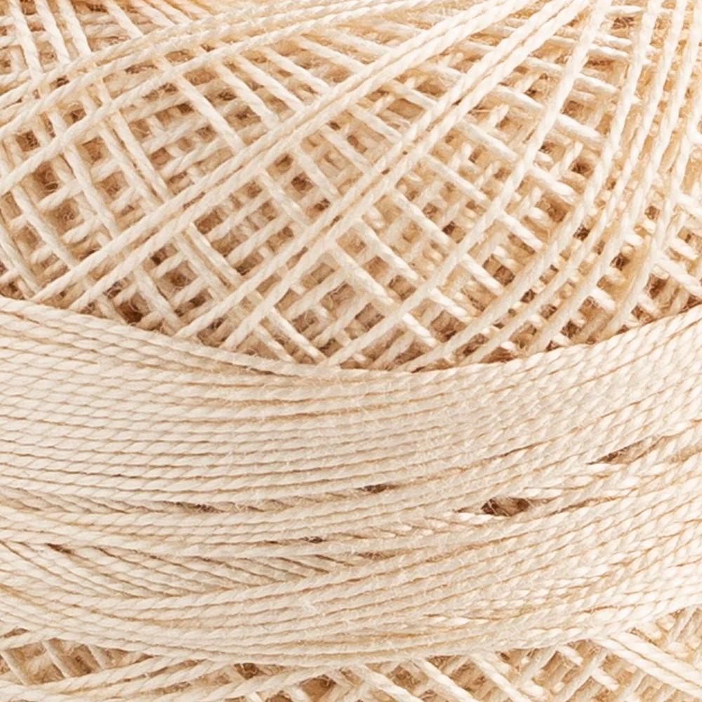 Domino Cotton Perle Size 12 Embroidery Thread (5 g), Cream- 4590012-387 - Image 3