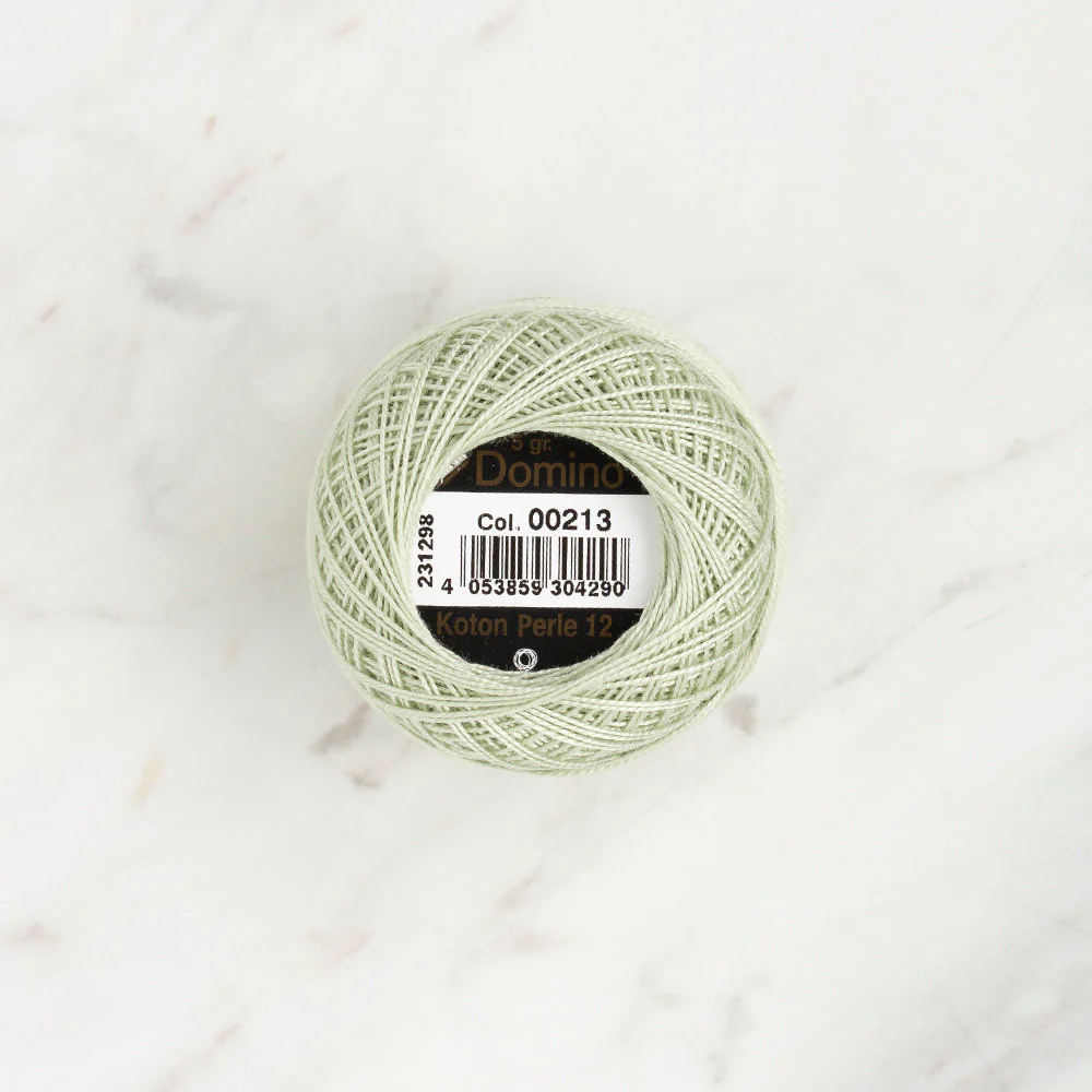 Domino Cotton Perle Size 12 Embroidery Thread (5 g), Light Green - 4590012-00213 - Image 2