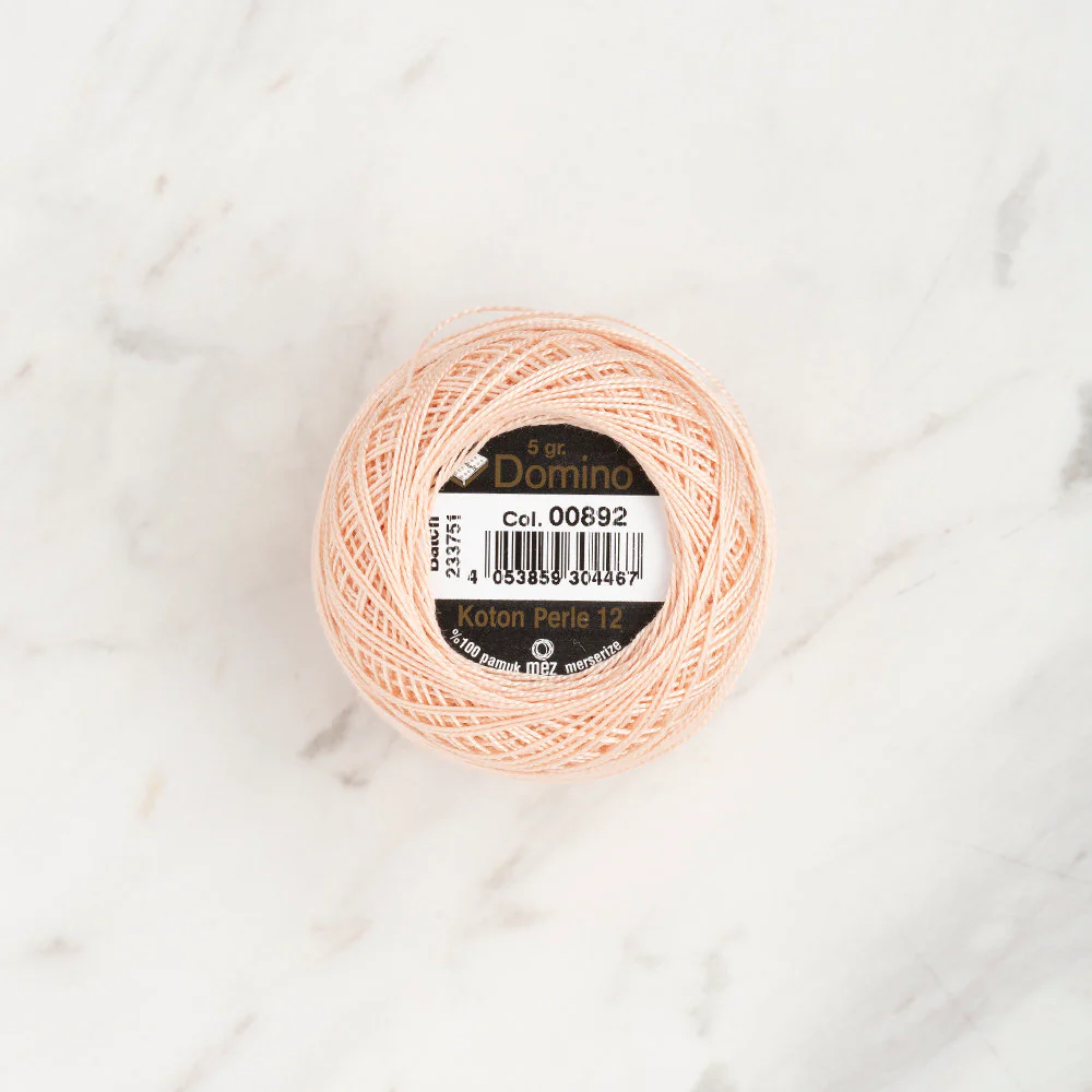 Domino Cotton Perle Size 12 Embroidery Thread (5 g), Light Pink - 4590012-00892 - Image 2