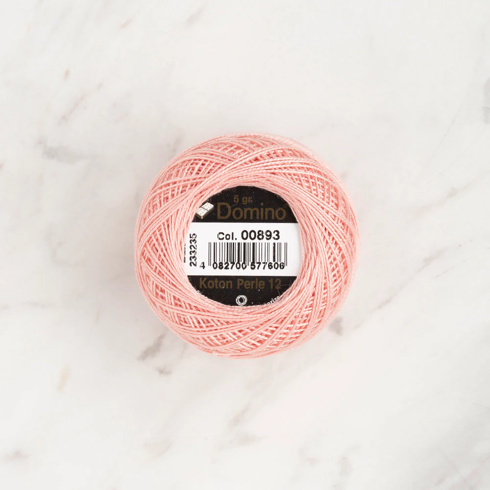 Domino Cotton Perle Size 12 Embroidery Thread (5 g), Light Pink - 4590012-00893 - Image 2