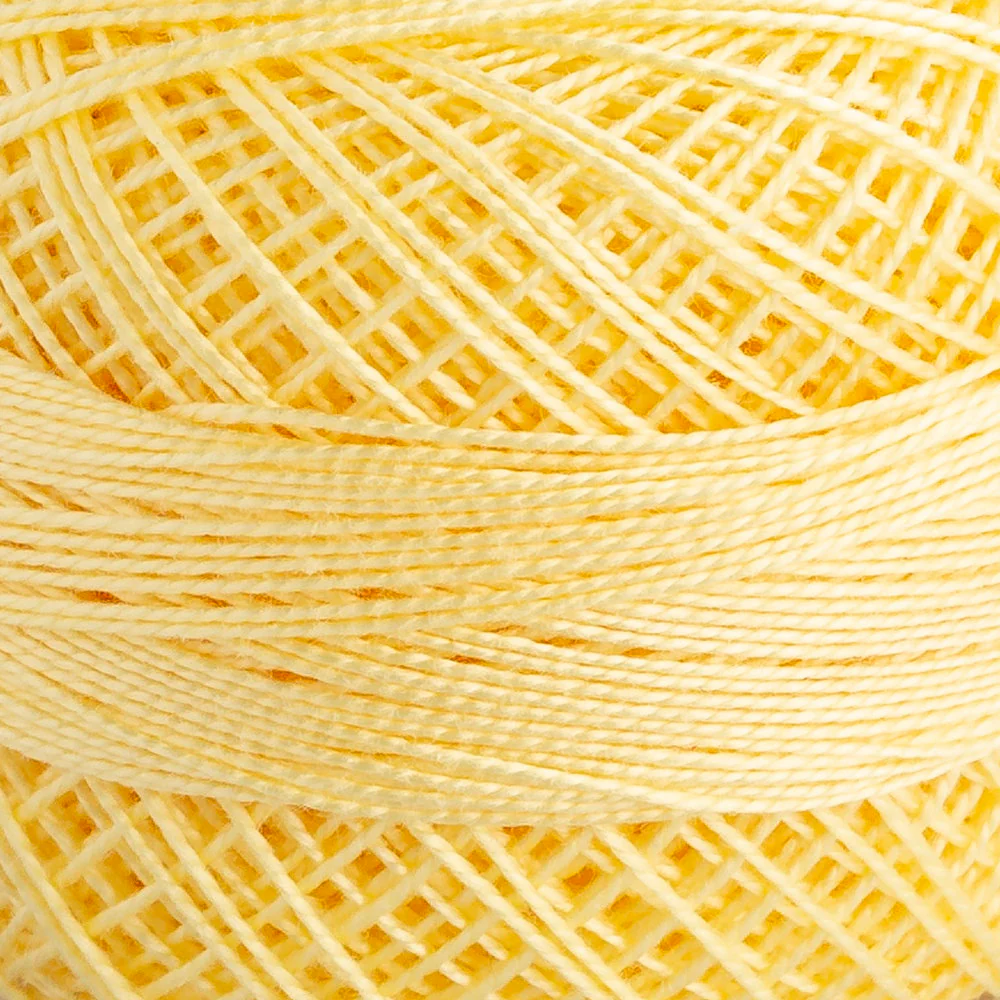 Domino Cotton Perle Size 12 Embroidery Thread (5 g), Light Yellow - 4590012-00292 - Image 3