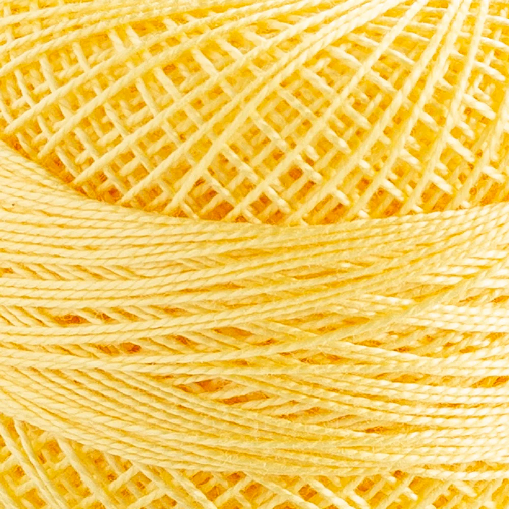 Domino Cotton Perle Size 12 Embroidery Thread (5 g), Light Yellow - 4590012-293 - Image 3