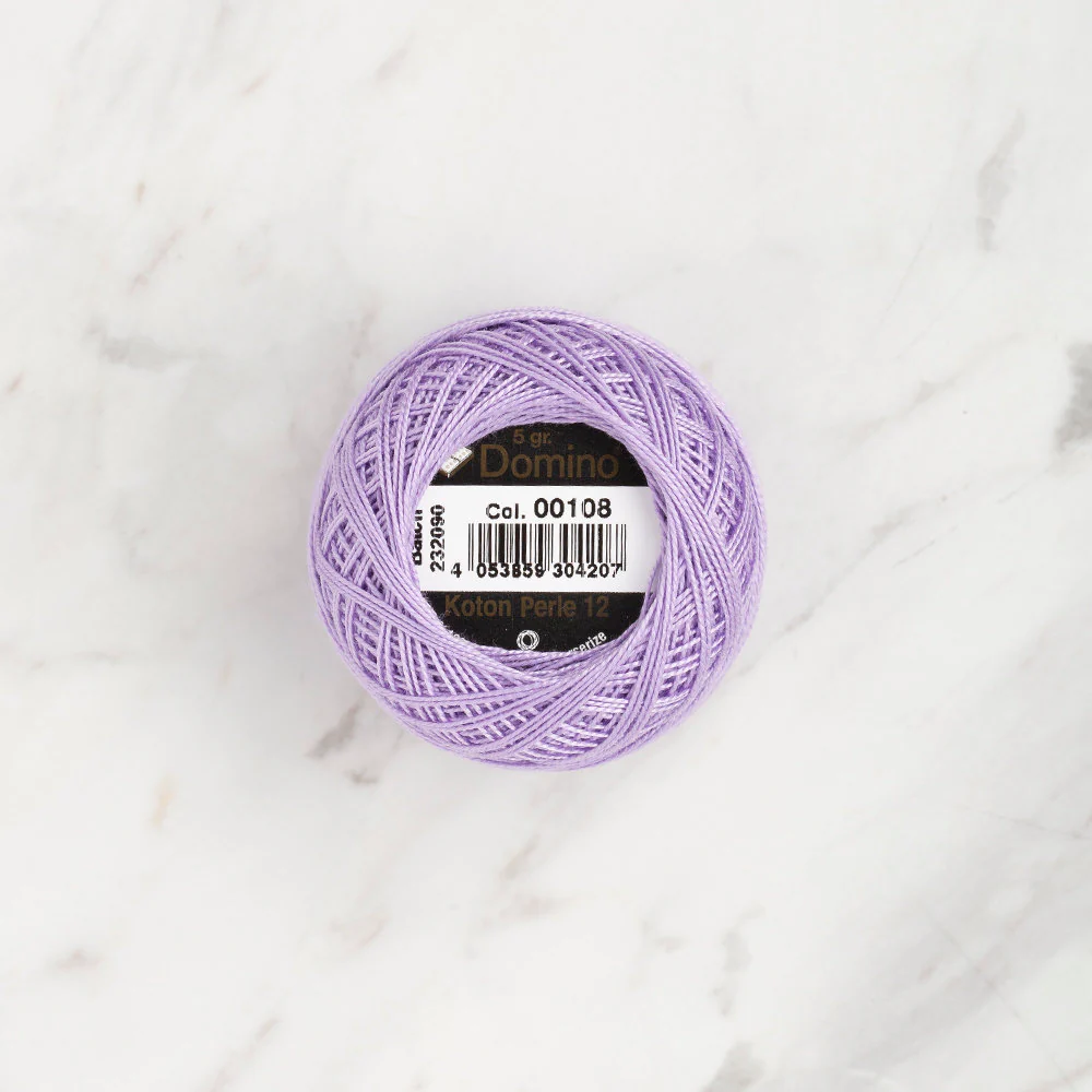 Domino Cotton Perle Size 12 Embroidery Thread (5 g), Lilac - 4590012-00108 - Image 2