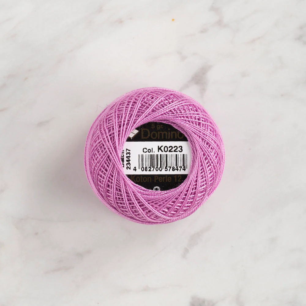 Domino Cotton Perle Size 12 Embroidery Thread (5 g), Lilac - 4590012-K0223 - Image 2