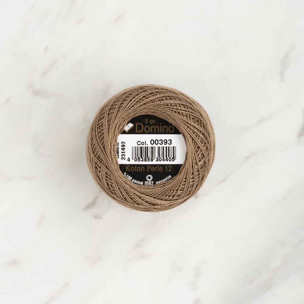 Domino Cotton Perle Size 12 Embroidery Thread (5 g), Mink - 4590012-00393 - Image 2