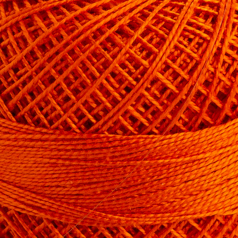 Domino Cotton Perle Size 12 Embroidery Thread (5 g), Orange - 4590012-00326 - Image 3
