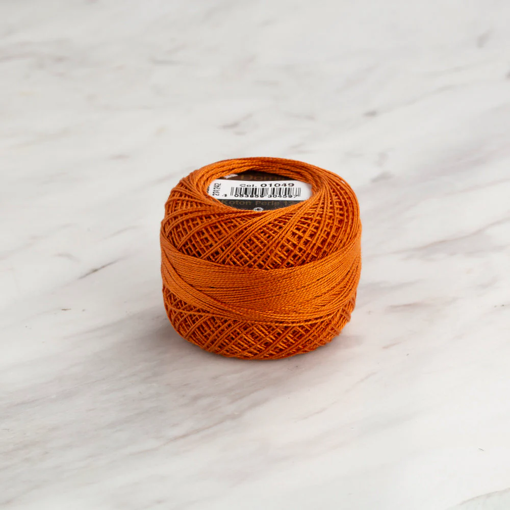 Domino Cotton Perle Size 12 Embroidery Thread (5 g), Orange - 4590012-01049