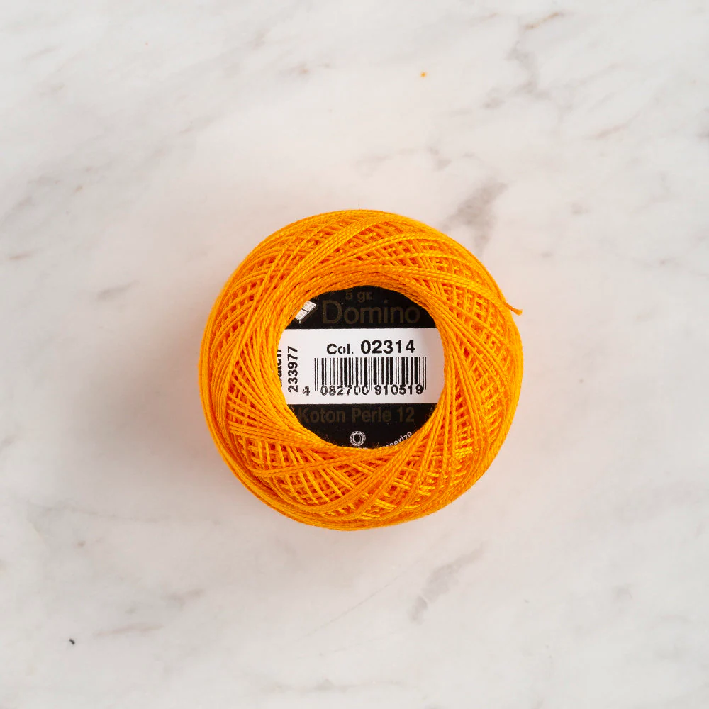 Domino Cotton Perle Size 12 Embroidery Thread (5 g), Orange - 4590012-2314 - Image 2