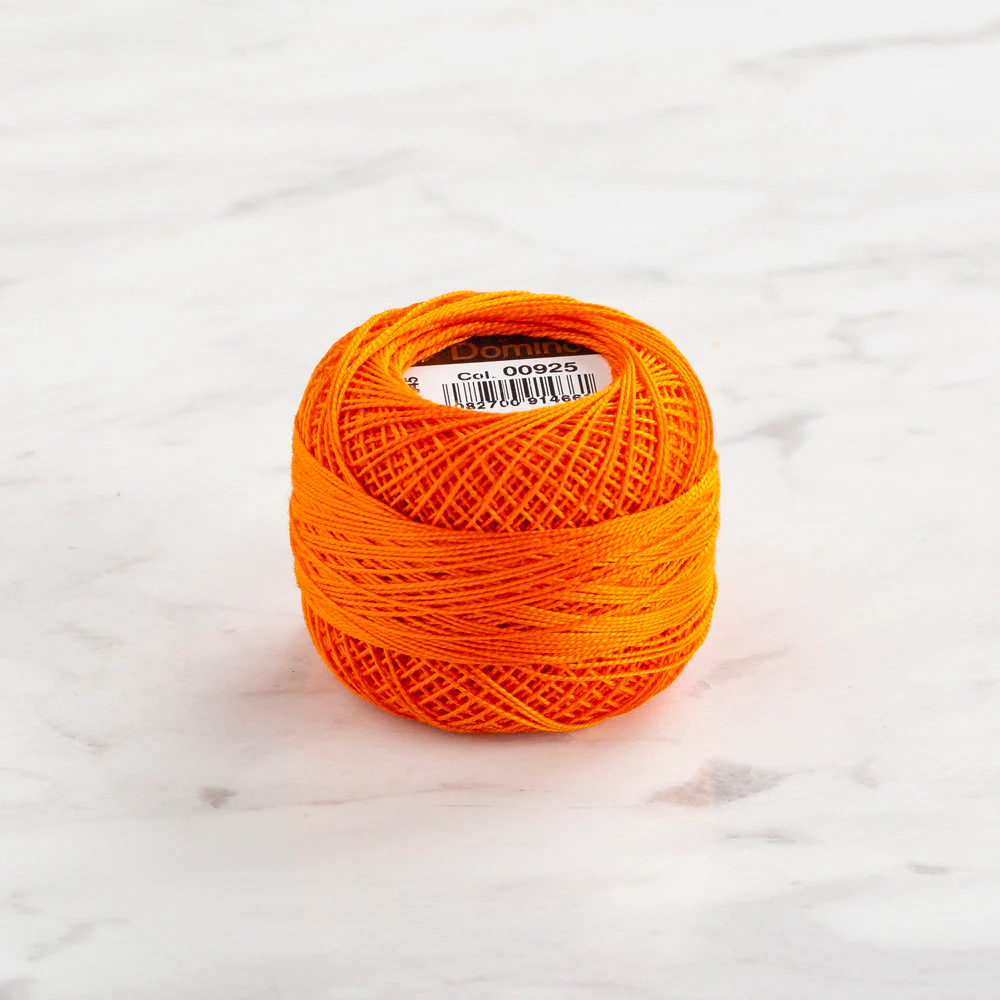 Domino Cotton Perle Size 12 Embroidery Thread (5 g), Orange - 4590012-925