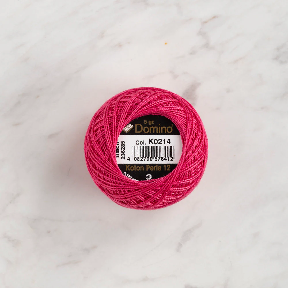 Domino Cotton Perle Size 12 Embroidery Thread (5 g), Pink - 4590012-K0214 - Image 2