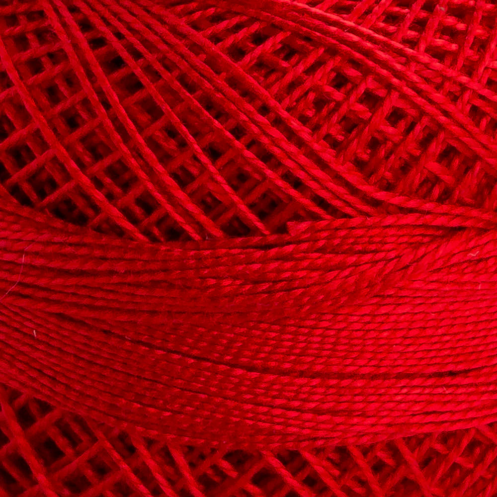 Domino Cotton Perle Size 12 Embroidery Thread (5 g), Red - 4590012-00047 - Image 3