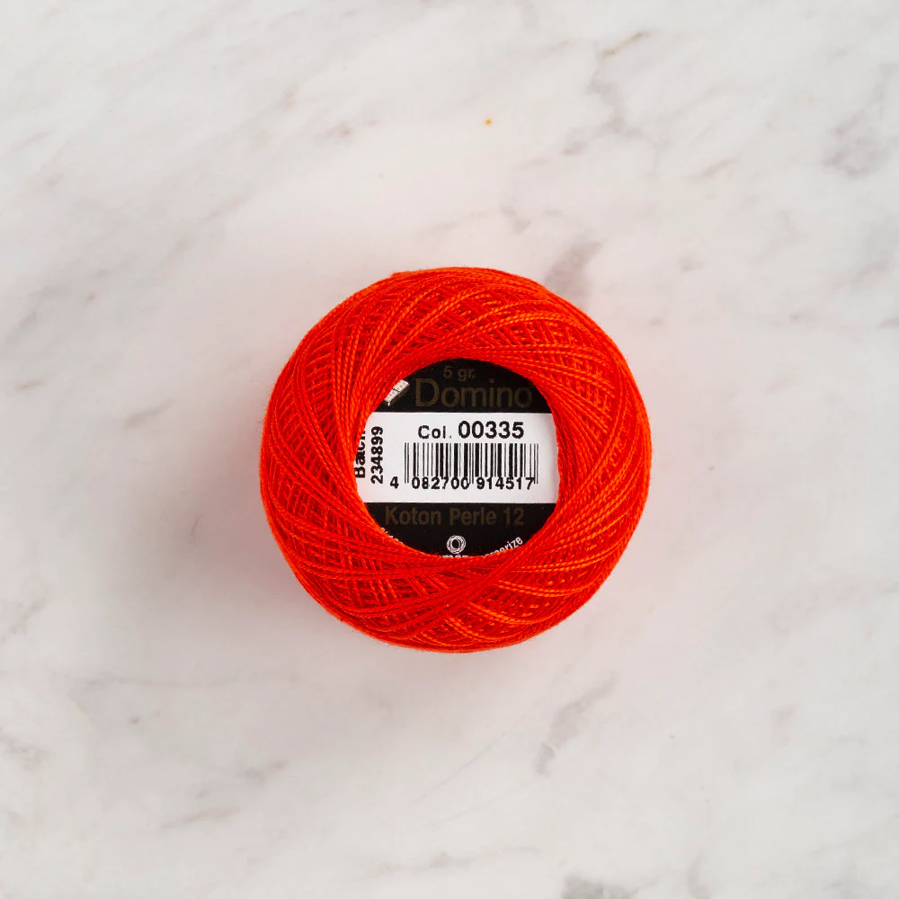 Domino Cotton Perle Size 12 Embroidery Thread (5 g), Red - 4590012-335 - Image 2