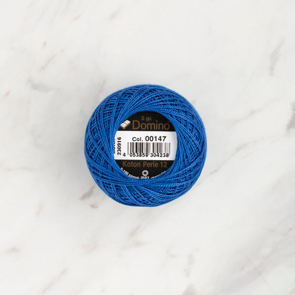 Domino Cotton Perle Size 12 Embroidery Thread (5 g), Saxe Blue - 4590012-00147 - Image 2