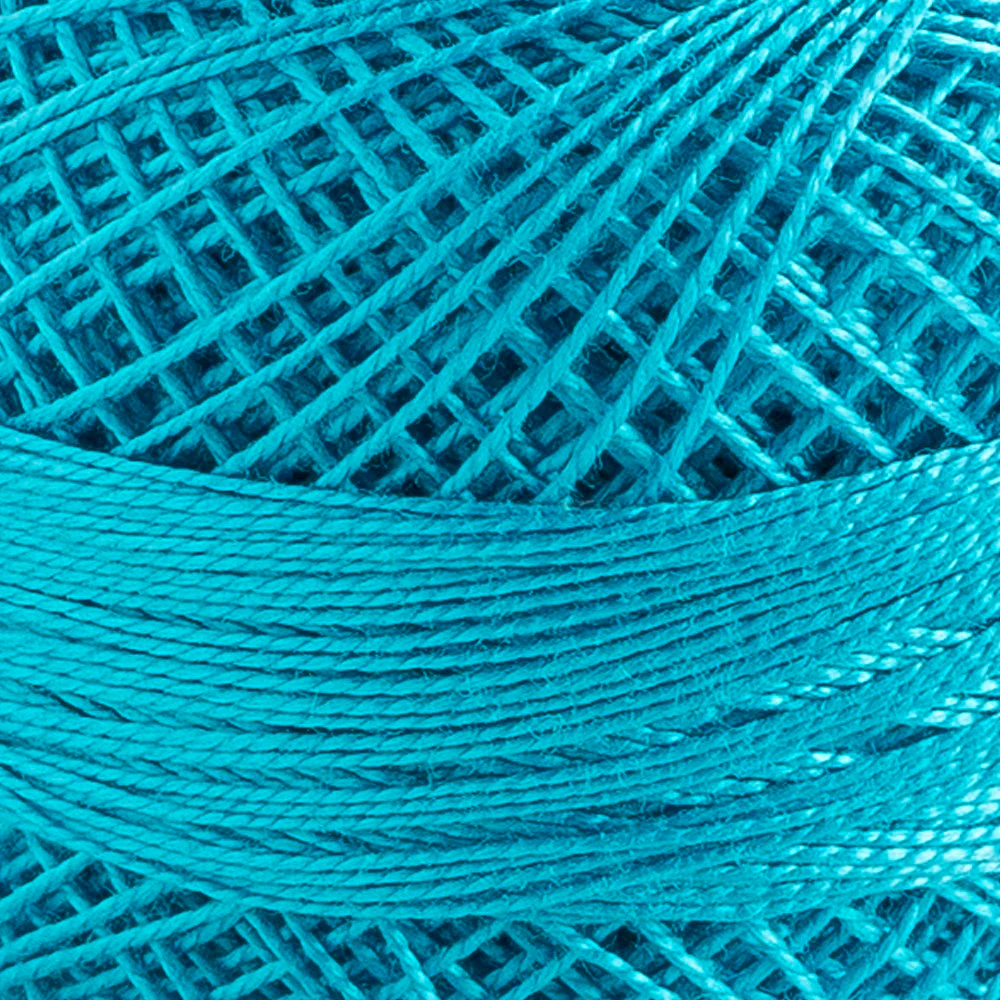Domino Cotton Perle Size 12 Embroidery Thread (5 g), Turquoise - 4590012-K0195 - Image 3