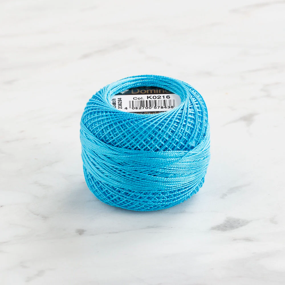 Domino Cotton Perle Size 12 Embroidery Thread (5 g), Turquoise - 4590012-K0216