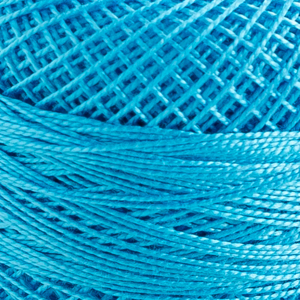 Domino Cotton Perle Size 12 Embroidery Thread (5 g), Turquoise - 4590012-K0216 - Image 3